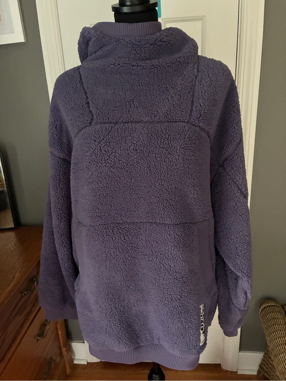 FP Movement by Free People Plush Funnel Neck Pullover - Purple